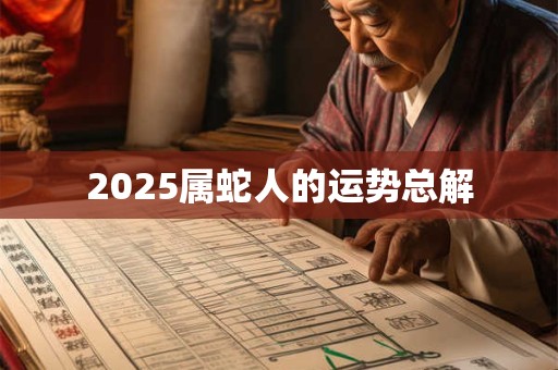 2025属蛇人的运势总解