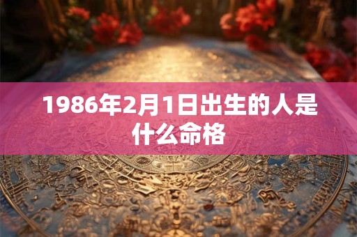1986年2月1日出生的人是什么命格