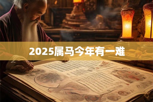 2025属马今年有一难