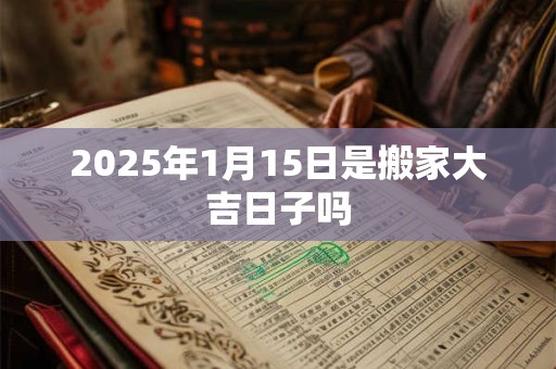 2025年1月15日是搬家大吉日子吗