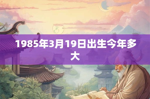 1985年3月19日出生今年多大