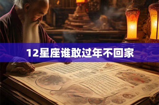 12星座谁敢过年不回家