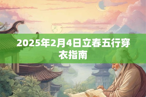 2025年2月4日立春五行穿衣指南
