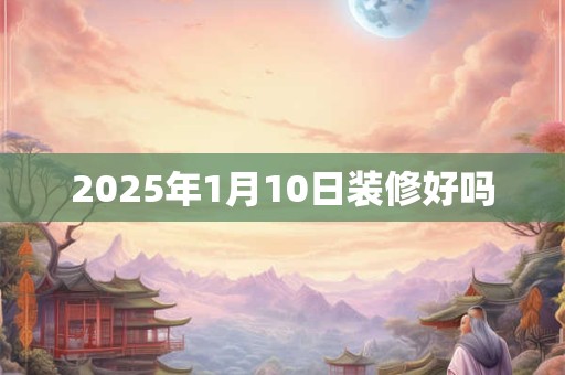 2025年1月10日装修好吗