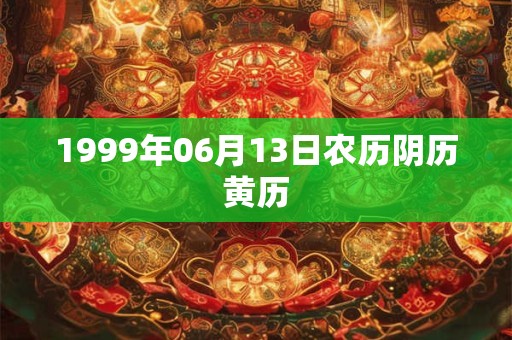 1999年06月13日农历阴历黄历