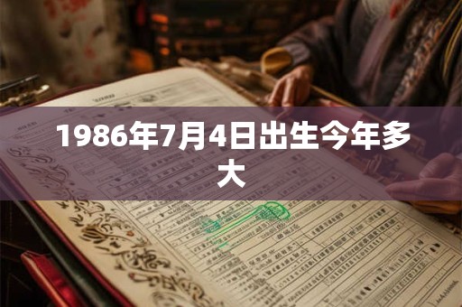 1986年7月4日出生今年多大