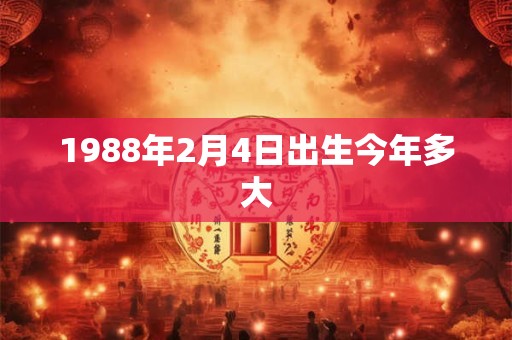 1988年2月4日出生今年多大
