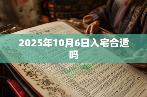2025年10月6日入宅合适吗