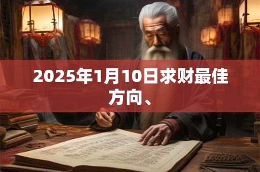 2025年1月10日求财最佳方向、