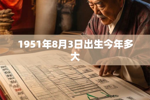 1951年8月3日出生今年多大