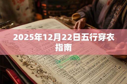 2025年12月22日五行穿衣指南