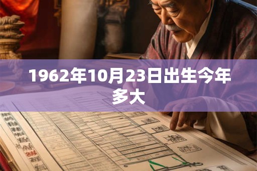 1962年10月23日出生今年多大