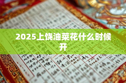2025上饶油菜花什么时候开
