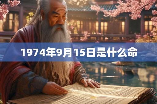 1974年9月15日是什么命