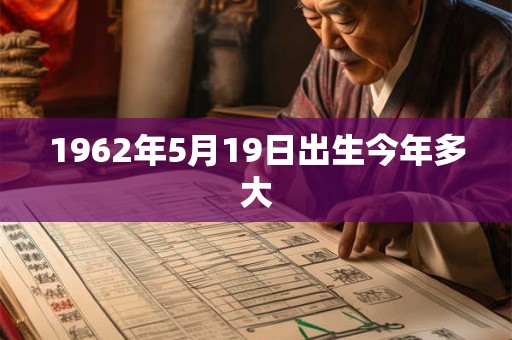 1962年5月19日出生今年多大