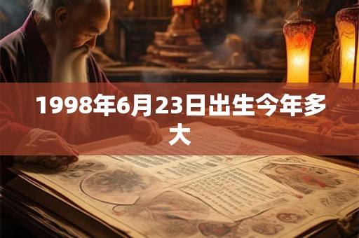 1998年6月23日出生今年多大