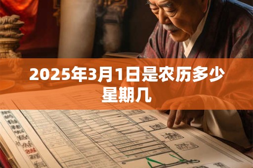 2025年3月1日是农历多少星期几
