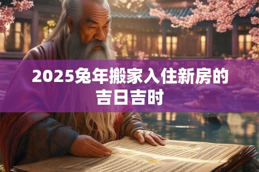 2025兔年搬家入住新房的吉日吉时