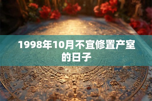 1998年10月不宜修置产室的日子