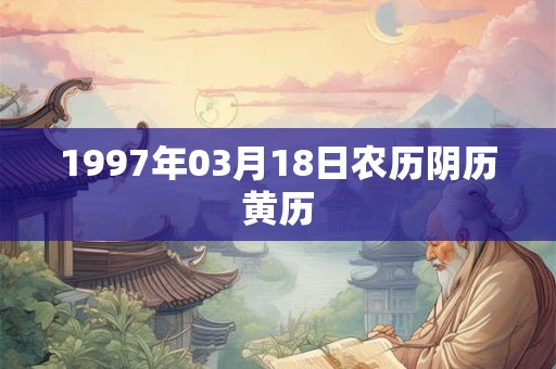 1997年03月18日农历阴历黄历