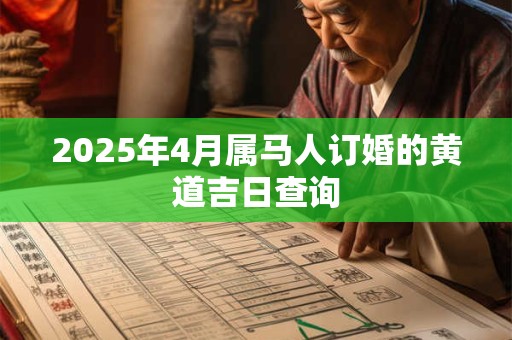 2025年4月属马人订婚的黄道吉日查询