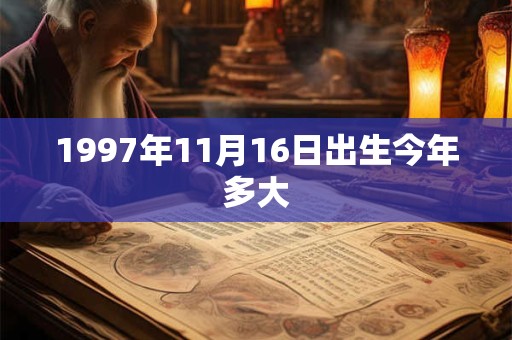 1997年11月16日出生今年多大