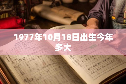 1977年10月18日出生今年多大