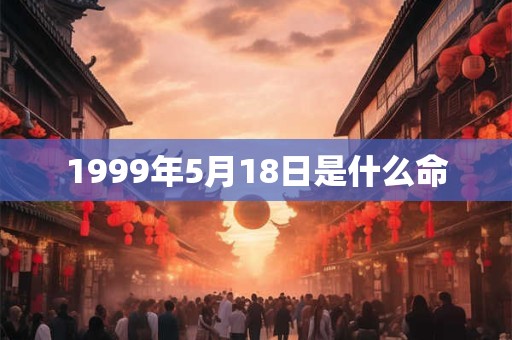 1999年5月18日是什么命