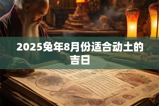 2025兔年8月份适合动土的吉日