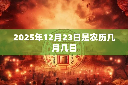 2025年12月23日是农历几月几日