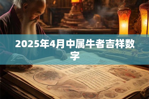 2025年4月中属牛者吉祥数字