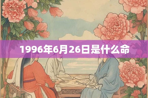 1996年6月26日是什么命