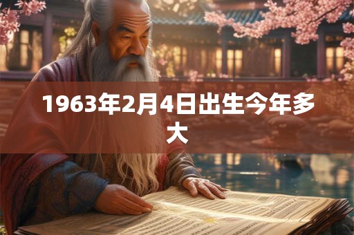1963年2月4日出生今年多大