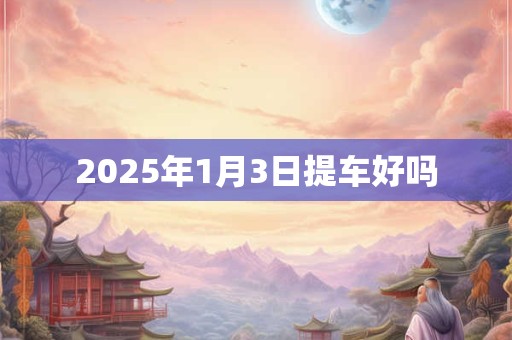 2025年1月3日提车好吗