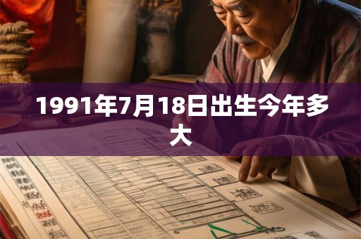 1991年7月18日出生今年多大