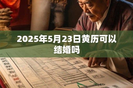 2025年5月23日黄历可以结婚吗