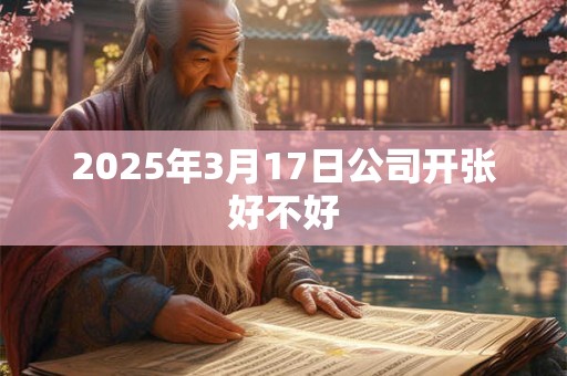 2025年3月17日公司开张好不好
