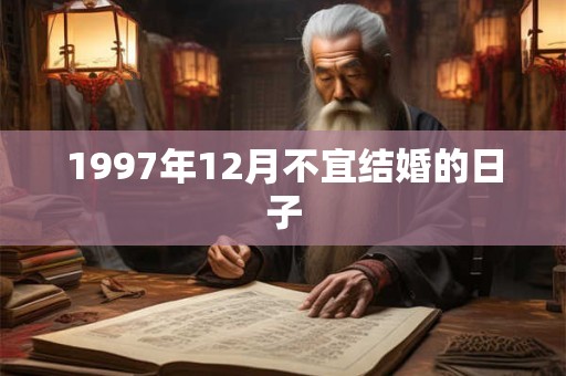 1997年12月不宜结婚的日子