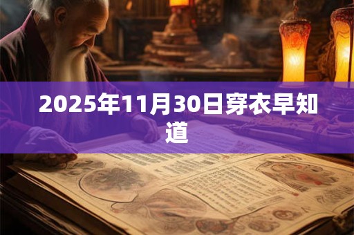 2025年11月30日穿衣早知道
