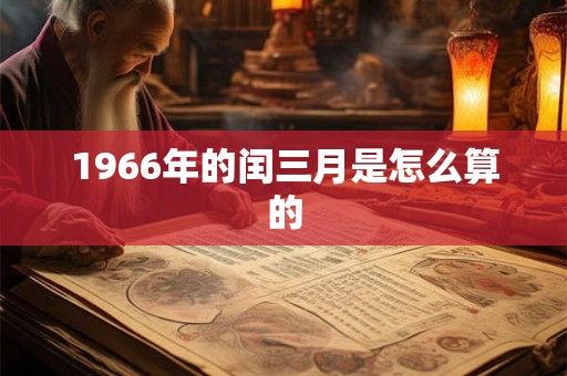 1966年的闰三月是怎么算的