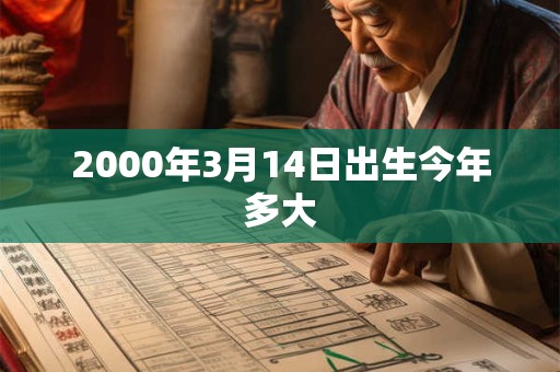 2000年3月14日出生今年多大