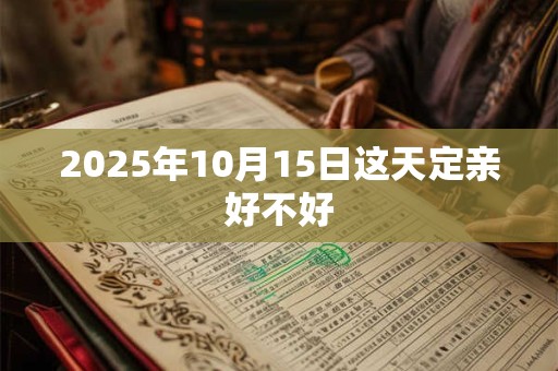 2025年10月15日这天定亲好不好