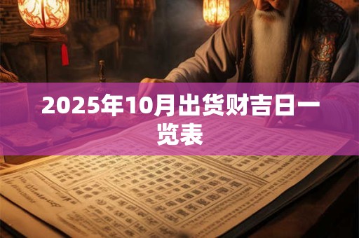 2025年10月出货财吉日一览表