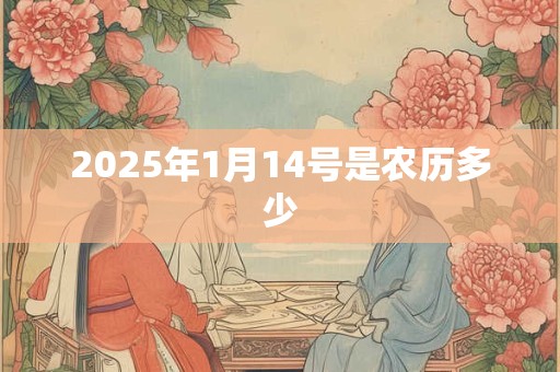 2025年1月14号是农历多少 2025年1月14号是农历多少