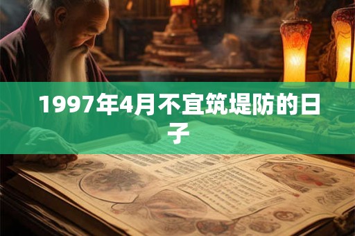 1997年4月不宜筑堤防的日子