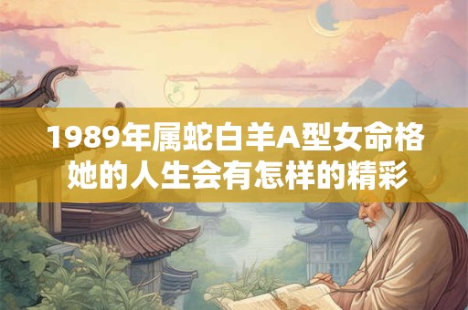 1989年属蛇白羊A型女命格 她的人生会有怎样的精彩