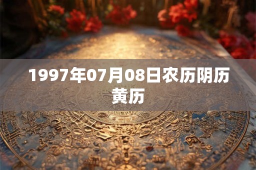 1997年07月08日农历阴历黄历