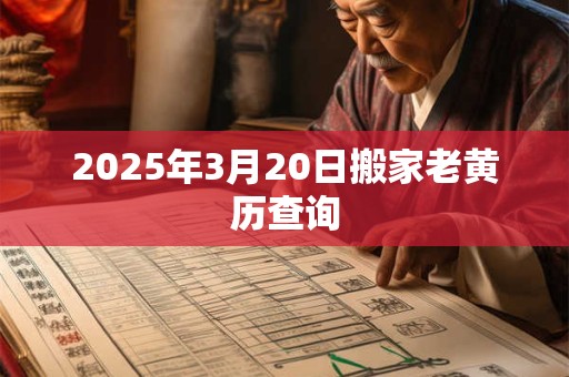 2025年3月20日搬家老黄历查询