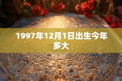 1997年12月1日出生今年多大