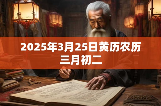 2025年3月25日黄历农历三月初二